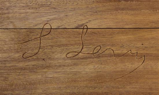 A pair of Edwardian style satinwood display tables, W.2ft 6in.